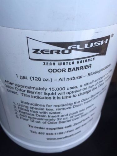 ZeroFlush WATERLESS Urinal - ODOR BARRIER - One (1) Gallon