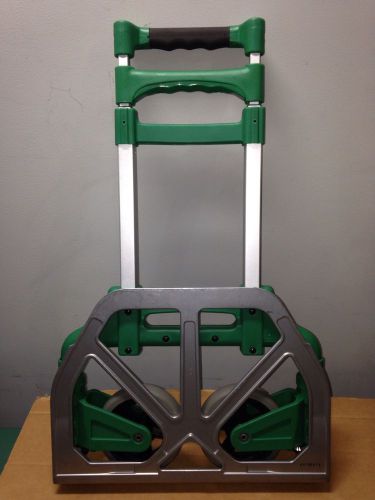 Folding Hand Truck By Magna Cart. Hauls 150 lbs. Luggage Cart. GREEN COLOR.