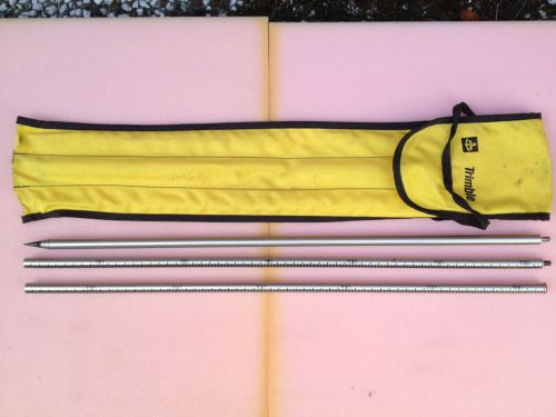 Trimble 6 ft gps surveying pole w/steel tip toe &amp; soft case topcon sokkia leica for sale