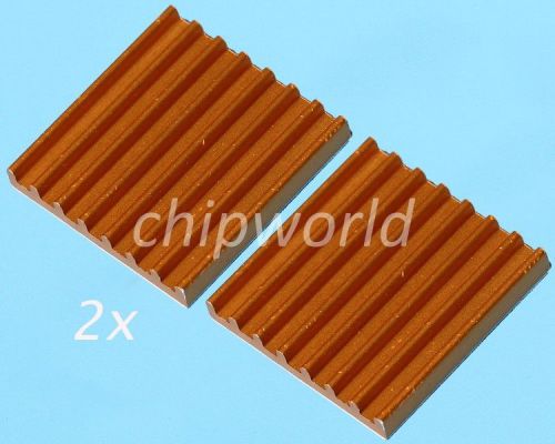 2pcs ic heat sink aluminum 22*22*3mm 22x22x3mm cooling fin 3m8810 adhesive for sale