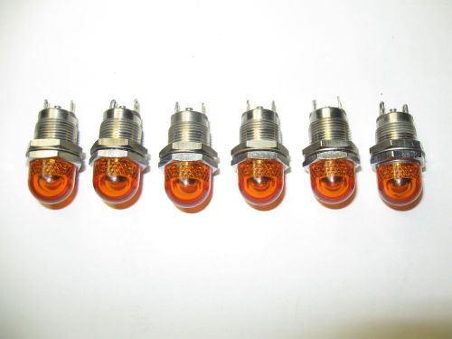 6pcs vintage dialight dialco ? panel mount indicator lights steampunk for sale