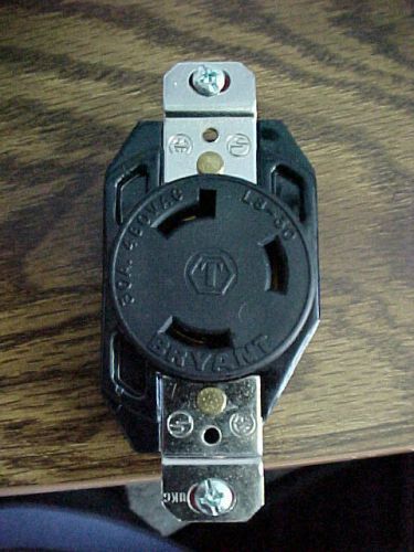Hubbell bryant 70830fr  l8-30 locking receptacle outlet 30a 480v for sale