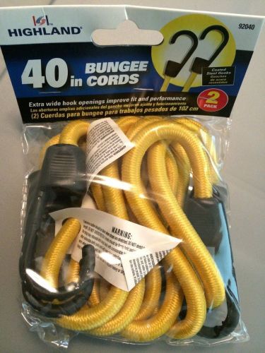 NEW!  Highland 40&#034; Yellow Bungee Cords - 2 cords