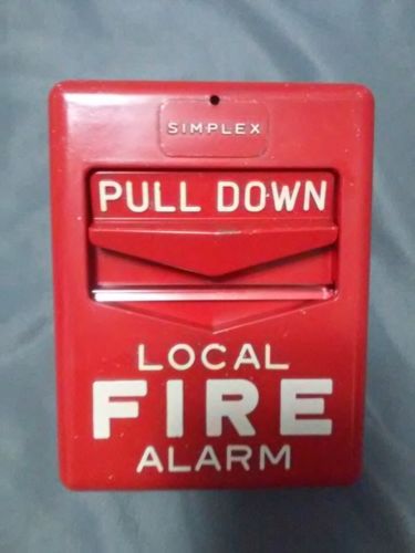 Used simplex pull down local fire alarm chevron old style 4251 dual action for sale