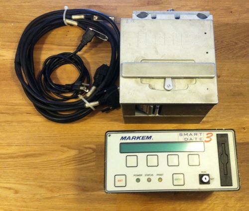 MARKEM SMART-DATE 3 CONTROLLER / PRINTER / CABLES ( COMPLETE WORKING SYSTEM )