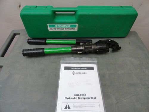 New greenlee hkl1230 manual hydraulic crimping crimper crimp tool - 12 ton for sale