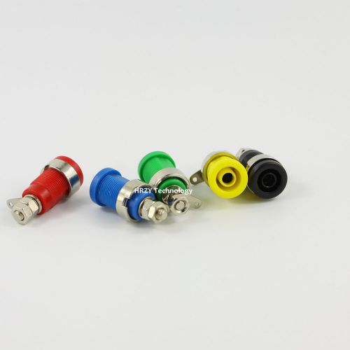High quality five color 4mm insulated banana socket connectors new for sale