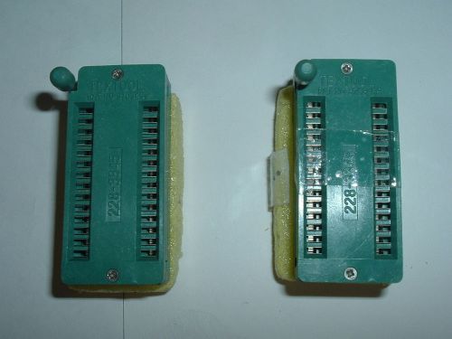2 - ZIF TEXTOOL 28-pin Universal IC Socket Green 228-3345