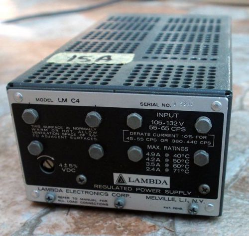 Lambda LM C4 DC Power Supply - 4VDC 4A Regulated Power Supply
