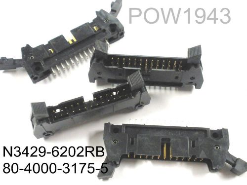 ( 10 PC. ) 3M N3429-6202RB 26 POSITION BOARD HEADER LATCH/EJECTER .100