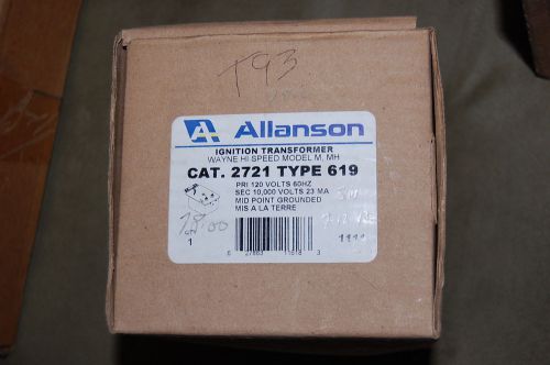 New Allanson Oil Burner Ignition Transformer 2721 Type 619 Wayne HiSpeed M