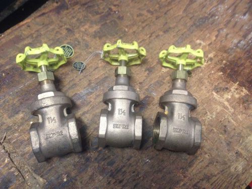 New brass gate valves 1 1/2&#034; for sale