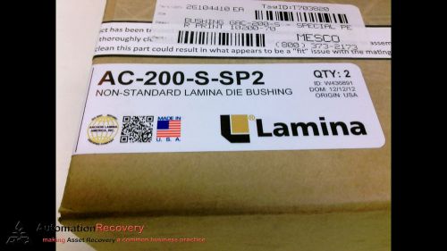 LAMINA AC-200-S-SP2 - PACK OF 2 - NON-STANDARD DIE BUSHING, NEW