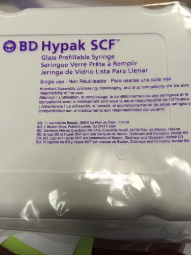 BD Hypak SCF Glass Prefillable Syringe Barrels 5 ml