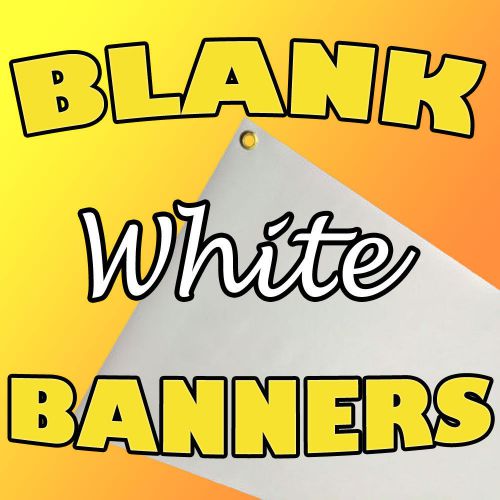 Pack of 2 Blank White Vinyl Banner 2&#039;X7&#039; Outdoor Indoor with Grommets Pack of 2