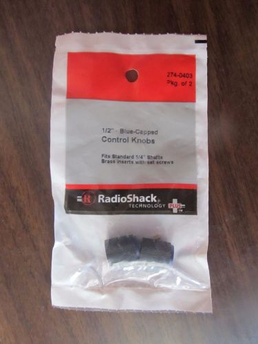 Radioshack control knobs 1/2&#034; blue-capped control knobs #274-0403  new for sale