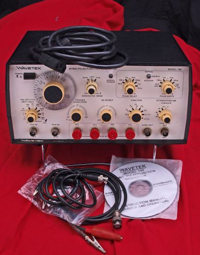 WAVETEK  Model 145 Wave Function Generator Used with Cord &amp; Leads &amp; CD manual
