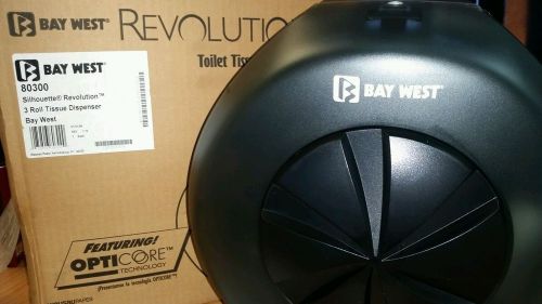 Bay west silhouette revolution 80300 3 roll toilet tissue dispenser for sale