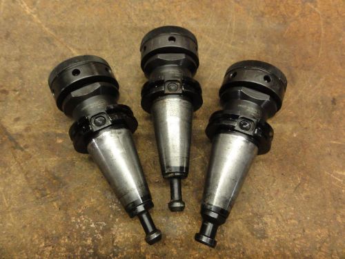 (3) nice cat40 command collet holders c4c4-1000 tg100 collets for cnc mills for sale
