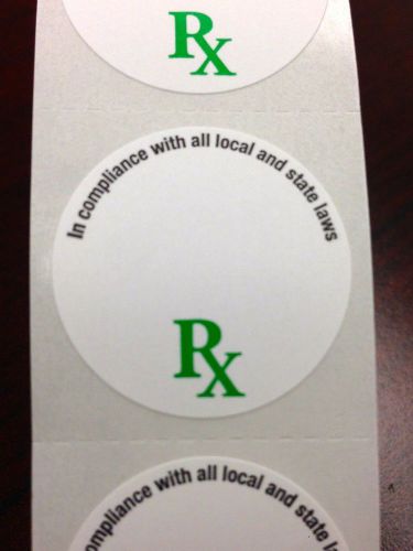 1 Inch Round Rx Medical Marijuana Label High Grade 300 Per Roll
