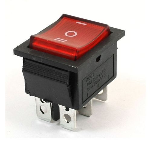 Red light on/off/on 3 position dpdt 6 pins boat rocker switch ac250v/15a 125v/20 for sale