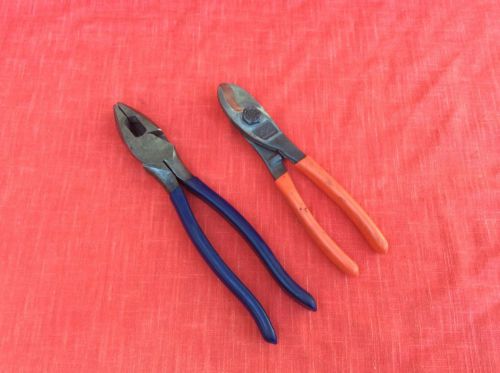 KLEIN TOOLS CABLE CUTTING PLIERS LINESMAN PLIERS GREAT CONDITION