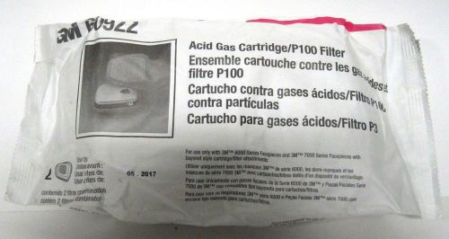 3M Acid Gas Cartridge Filter P100 Respiratory Protection 60922 NIB