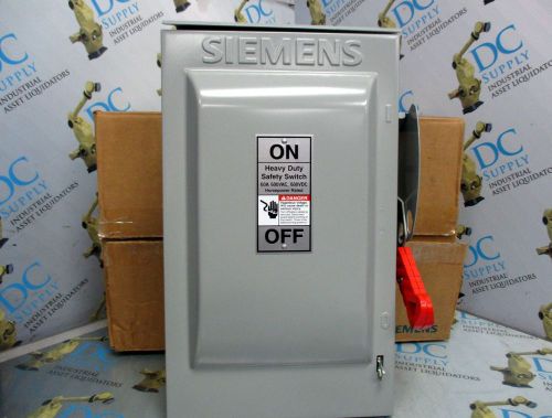 SIEMENS HNF362R 3 POLE 60 A 600 VAC 600 VDC 3R HEAVY DUTY SAFETY SWITCH NIB