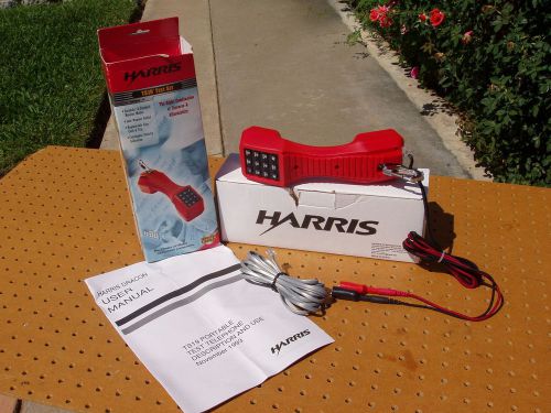 HARRIS TS19 TEST SET BUTT SET PHONE BANANA JACKS &amp; CLIPS MINT CONDITION