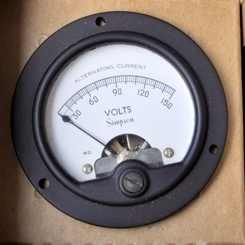 Simpson Panel Meter Model 25 Expanded Scale AC Volts 0-150 Volts 3-1/2&#034;