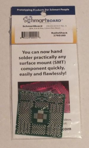 Schmartboard QFN EZ Board, 8-48 Pins, 0.5mm Pitch USA Retail 202-0018-01 NEW