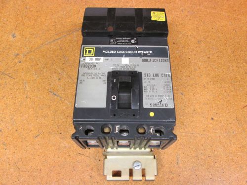 Square D FA32030 Series 2 Moled Case Circuit Breaker 30A Used