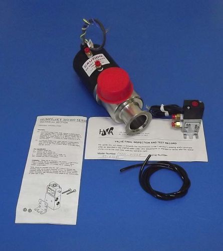 New hva 14211-0153r right angle 1.5&#034; valve high vacuum apparatus with solenoid for sale