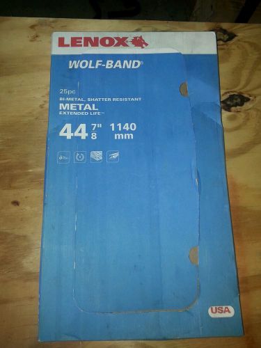 12 new Lenox 44 7/8&#034; 1140mm bi- metal bansaw blades 8 7/8&#034; x 1/2&#034; x .20 x 18cw