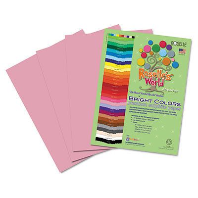 Premium sulphite construction paper, 76 lbs., 12 x 18, pink, 50/pack 71602 for sale