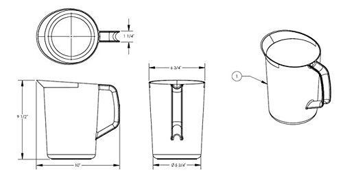 Measuring Cup 4 Quart Restaurant Bar Bake Pitcher Home Brewer Baking Container