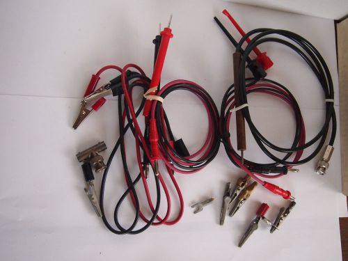 TEST PROBES MULTIMETER WIRES AND CLIPS LOT