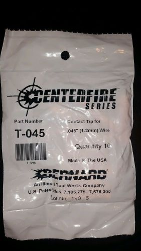 Bernard .045&#034; Centerfire Contact Tips T-045 Package of 10