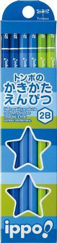 Tombow - Ippo Wood Pencil/ 2B Point Strength/ Blue/Green (82372)