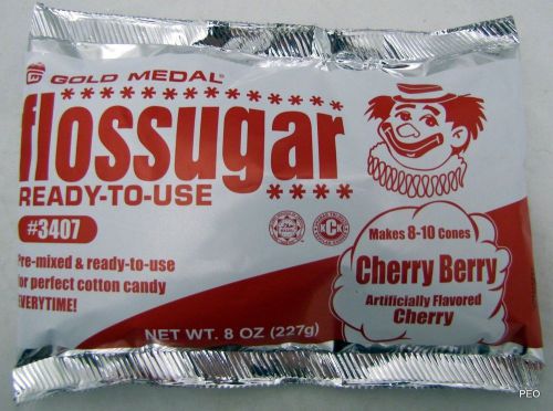 Floss sugar - cherry berry - 8 oz gold medal cotton candy concessions ounce for sale