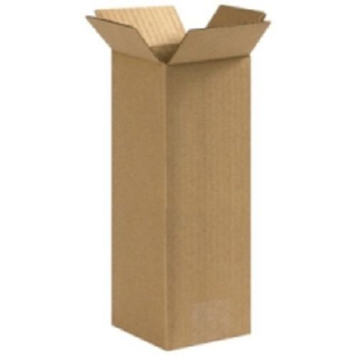 Corrugated cardboard tall shipping storage boxes 4&#034; x 4&#034; x 10&#034; (bundle of 25) for sale