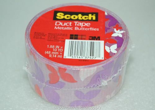 Metallic Butterflies Duct Tape 3M Scotch 1.88in X 10 Yds Roll New Sealed