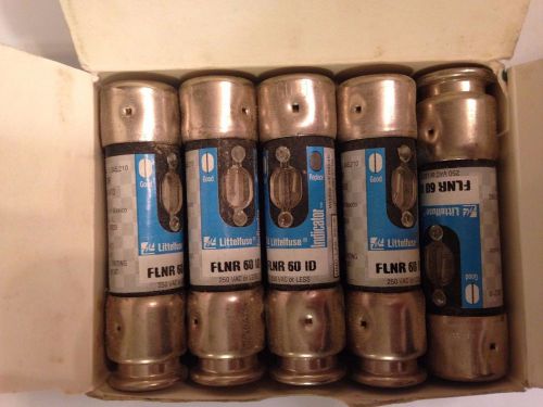 New~qty (10) littelfuse flnr 060 id 60a 250vac/125vdc class rk5 time delay fuses for sale