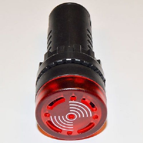 Lot of two (2pcs) 12v red led flash buzzer panel indicator light signal lamp for sale