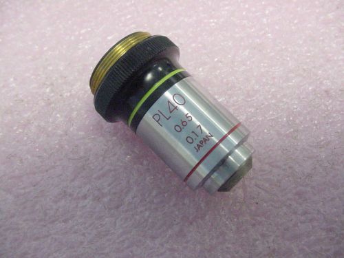 OLYMPUS PL40 0.65 0.17 40X Microscope Phase Contrast Objective BH-PC FHT EH