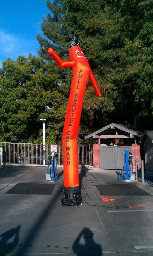 Sky Dancer Puppet for Advertising Full Service Car Wash with blower! 2 days old!