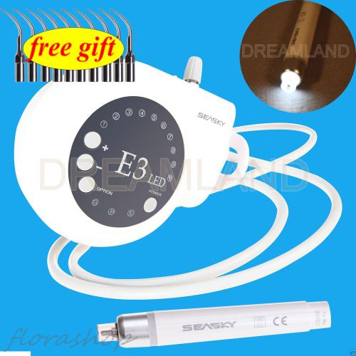 Dental ultrasonic perio scaling scaler led handpiece ems woodpecker &amp; 10 tips g1 for sale