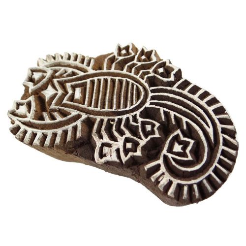 Traditional scorpio hand carved wooden printing stamp textile printing fabric for sale