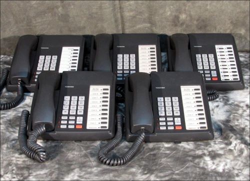 LOT OF 5 TOSHIBA DKT3010-S TELEPHONES