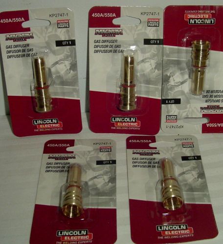 New~qty (5) lincoln electric welding magnum pro gas diffusers kp2747-1 for sale